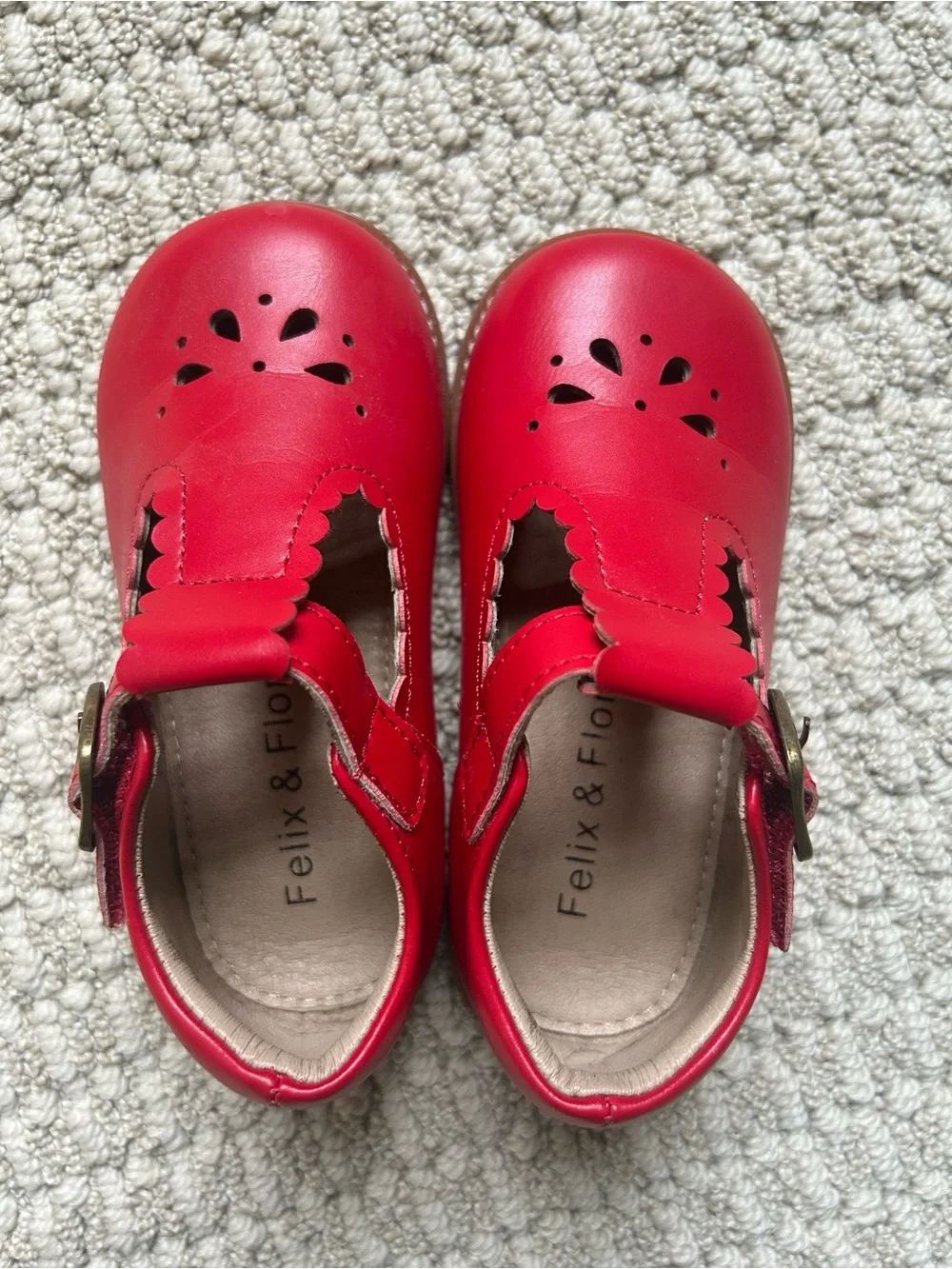 Felix & Flora Toddler Dress Shoes Mary Jane Red Size 7